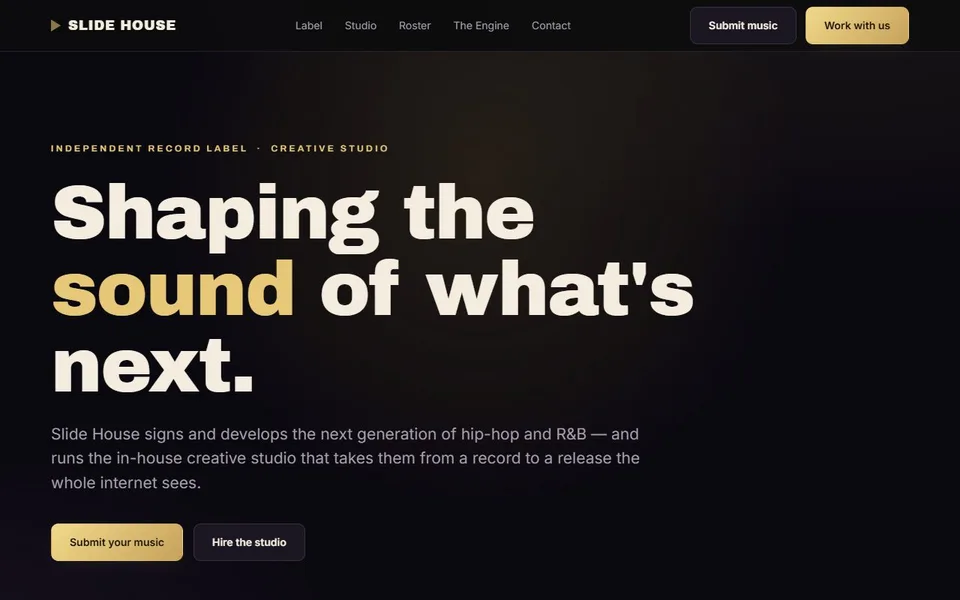 Slide House label homepage